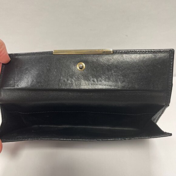 Gucci Guccissima Margaux Black Calfskin Leather Continental Wallet - Preowned - Picture 8 of 13